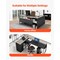 Brown L-Shaped Wooden Executive Desk with Drawers and Storage Cabinet